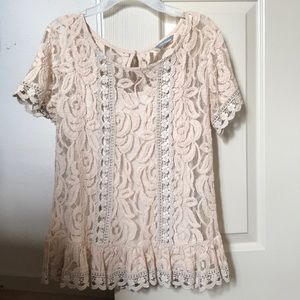 Champagne lace shirt
